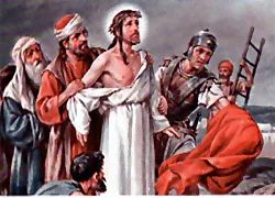 Estacion 10. Jesús es despojado de sus vestiduras