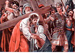 Estacion 4. Jesús encuentra a su afligida madre